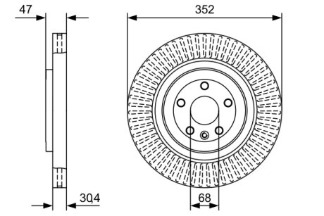 Диск гальмівний ПЕРЕДН ВЕНТИЛ FORD -ua BOSCH 0 986 479 W53