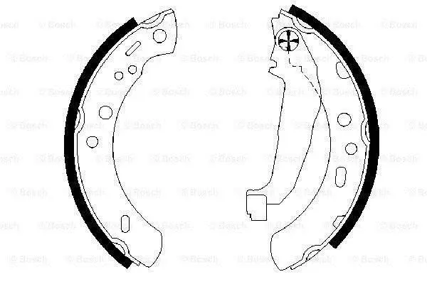 Гальмівна колодка NISSAN MICRA II 1.0-1.5D 08.92-02.03 BOSCH 0986487604 (фото 1)