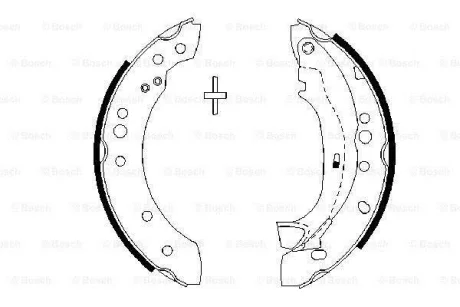 Гальмівна колодка CITROEN C2, C2 ENTERPRISE, C3 I, C3 PLURIEL PEUGEOT 1007 1.1-1.6D 02.02- BOSCH 0986487664