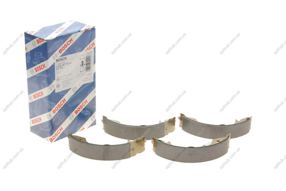 Колодки гальмівні барабанні FIAT PANDA (169_) 09.2003-,500 (312_) 07.2010- -ua BOSCH 0 986 487 772 (фото 1)