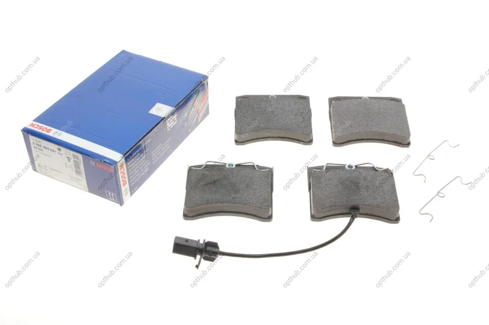 Колодки гальмівні (передні) VW T4 90-03 (+датчик) UA63 BOSCH 0 986 494 041 (фото 1)