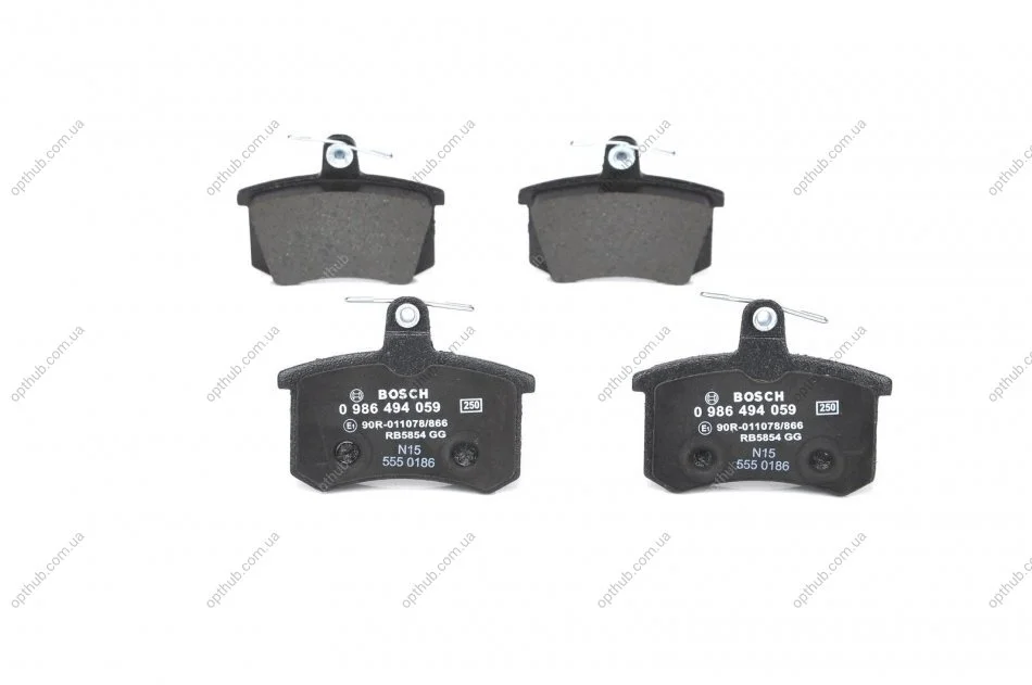 Колодка гальм. диск. AUDI 100 (44, 44Q, C3, 4A, C4) задн. (вир-во Bosch) BOSCH 0 986 494 059 (фото 1)