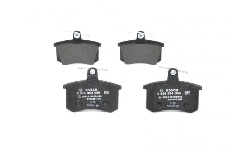 Колодка торм. диск. AUDI 100 (44, 44Q, C3, 4A, C4) задн. (пр-во Bosch) BOSCH 0 986 494 059