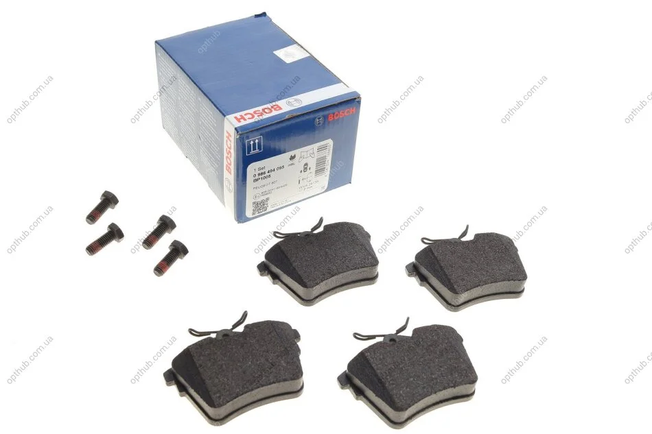 Колодки гальмівні (задні) Citroen C5 08-/Peugeot 407 04-/607 88- UA63 BOSCH 0 986 494 095 (фото 1)