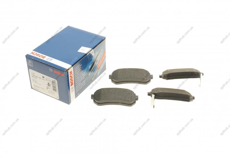 Колодка гальм. диск. HYUNDAI ACCENT, i30, задн. (вир-во Bosch) BOSCH 0 986 494 140 (фото 1)