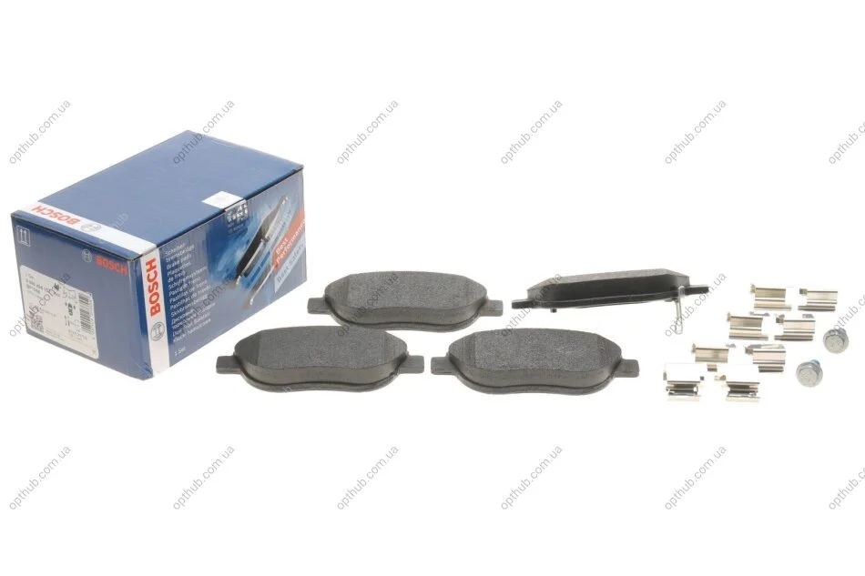 Колодки гальмівні (передні) Fiat 500L/Opel Corsa D 06- (Bosch) (з датчиками) UA63 BOSCH 0 986 494 157 (фото 1)