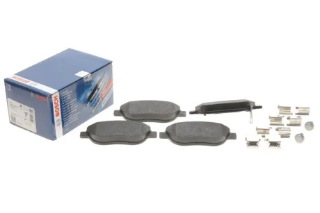 Колодки гальмівні (передні) Fiat 500L/Opel Corsa D 06- (Bosch) (з датчиками) UA63 BOSCH 0 986 494 157