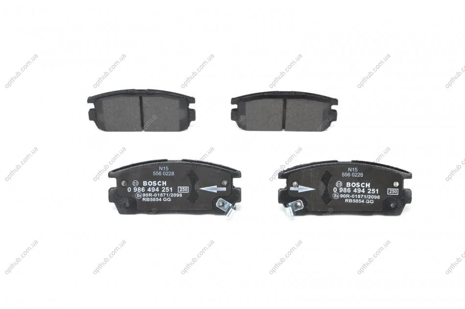 Колодки гальмівні (задні) Opel Antara A/Chevrolet Captiva 06- UA63 BOSCH 0 986 494 251 (фото 1)