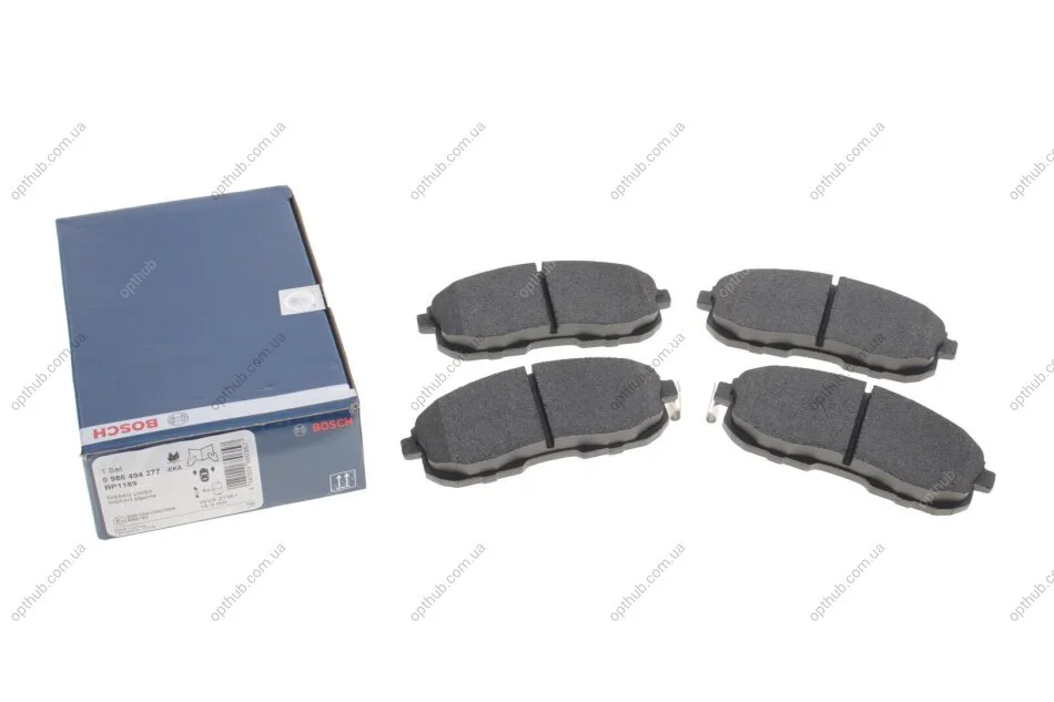 Колодка гальм. диск. NISSAN TEANA передн. (вир-во Bosch) BOSCH 0 986 494 277 (фото 1)