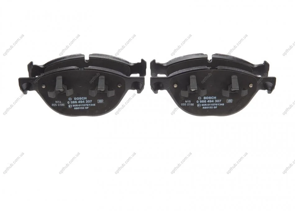 Колодки гальмівні (передні) BMW X5 (E70/F15/F85) 06-/X6 (E71/E72/F16/F86) 08- (opt-om) BOSCH 0 986 494 307 (фото 1)