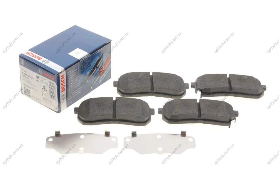 Колодки гальмівні (задні) Hyundai H-1/ix55 07-/Kia Carnival 06- UA63 BOSCH 0 986 494 327 (фото 1)