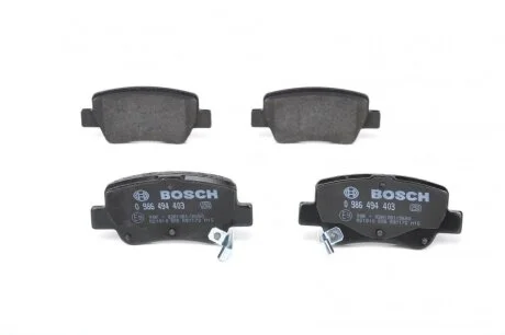 Колодка торм. диск. TOYOTA AVENSIS/AVENSIS SW 1.6,1.8,2.0,2.0D-4D,2.2D-4D 09- задн. (пр-во Bosch) 0 986 494 40 BOSCH 0 986 494 403