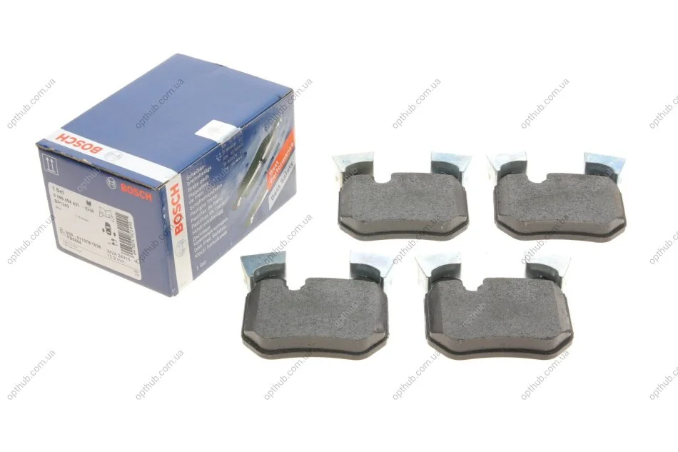 Колодки гальмівні (задні) BMW 1(E81/82/87)/3 (E90/E91/E92/E93) 04-13 UA63 BOSCH 0 986 494 421 (фото 1)