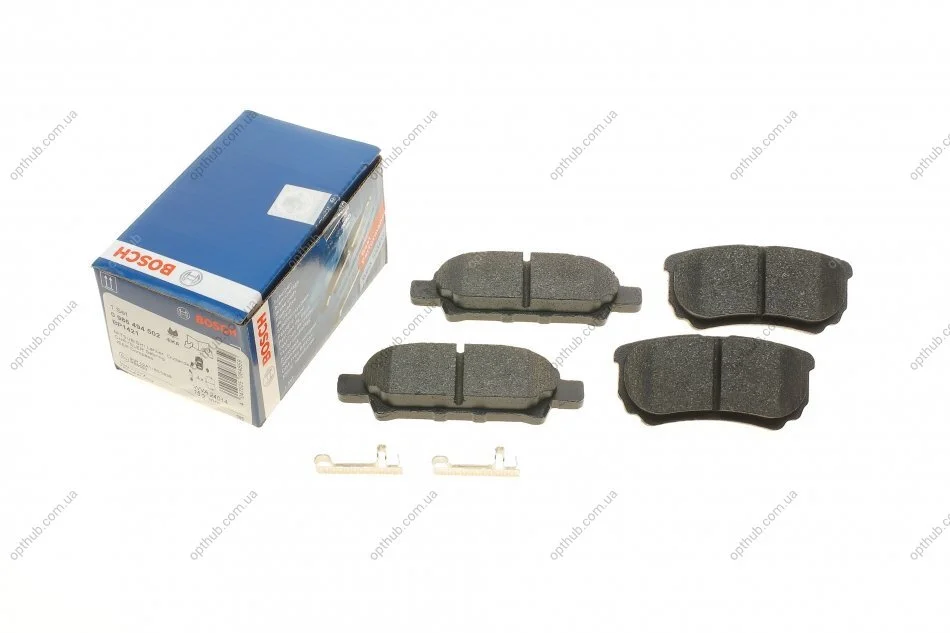 Колодки гальмівні (задні) Mitsubishi Lancer 03-/Jeep Compass/Patriot/Dodge Avenger 06- 0 986 494 502 UA63 BOSCH 0986494502 (фото 1)