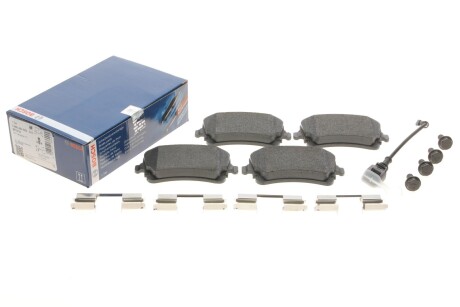 Колодки гальмівні (задні) VW T5 03- (з датчиком) UA63 BOSCH 0 986 494 583