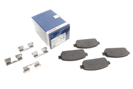 Колодки гальмівні (задні) Opel Astra J 1.4 Turbo 12- (з прижимною пластиною) UA63 BOSCH 0 986 494 634