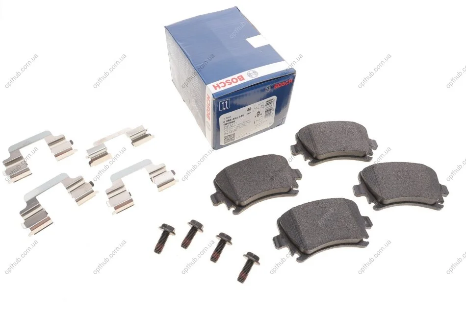 Колодки гальмівні (задні) Audi A3/TT/Skoda Octavia/SuperB/VW Golf 03- (з прижимною пластино UA63 BOSCH 0 986 494 649 (фото 1)