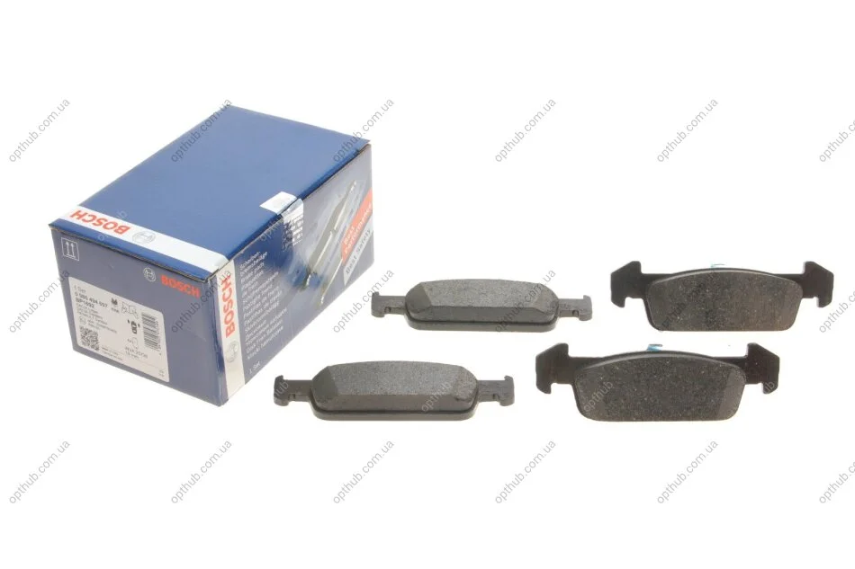Колодки гальмівні (передні) Dacia Logan II/Sandero II 12-/Renault Logan 11-/Sandero 13/Clio UA63 BOSCH 0 986 494 697 (фото 1)