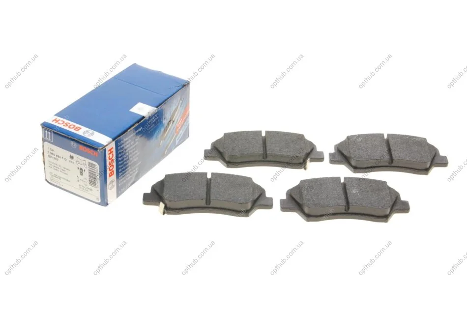 Колодки гальмівні (передні) Hyundai Elantra 10-/ i30 11-/ Kia Ceed/Cerato 12- R15 UA63 BOSCH 0 986 494 712 (фото 1)