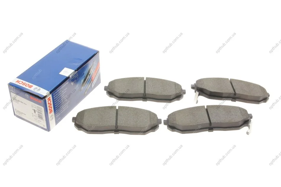 Колодки гальмівні (передні) Kia Sorento 02- (Sumitomo) (з датчиком) (opt-om) BOSCH 0 986 494 884 (фото 1)