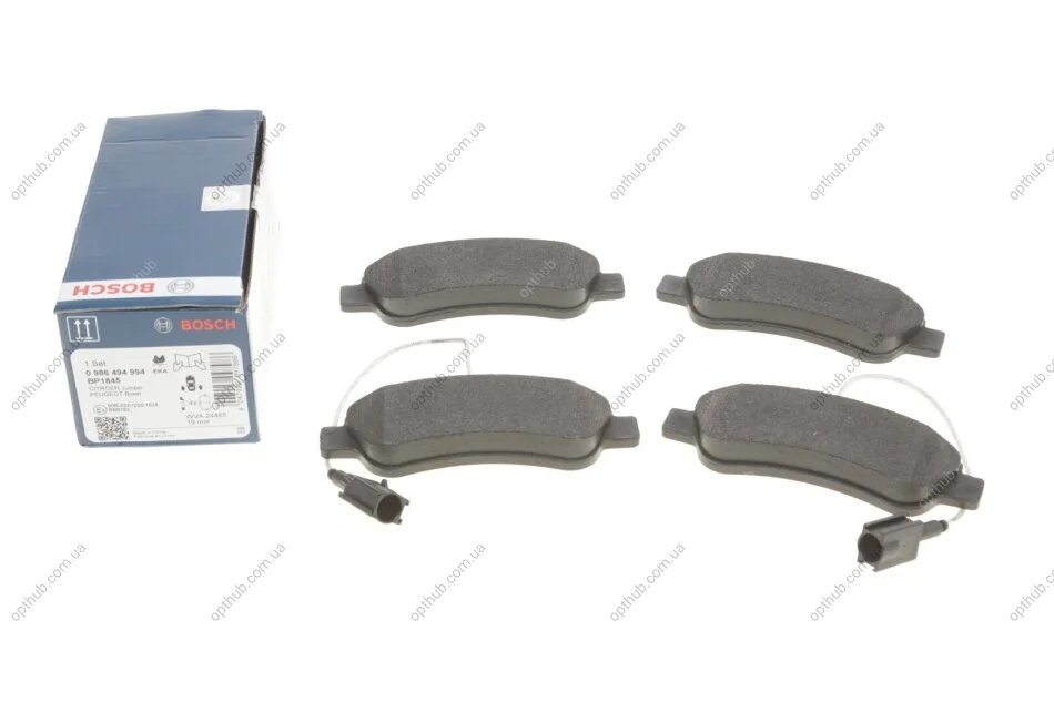 Колодки гальмівні (задні) Citroen Jumper/Fiat Ducato/Peugeot Boxer 06- (+датчики) UA63 BOSCH 0 986 494 994 (фото 1)