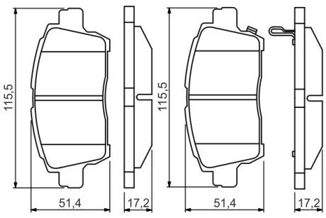 Тормозные колодки дисковые BOSCH 0986495242
