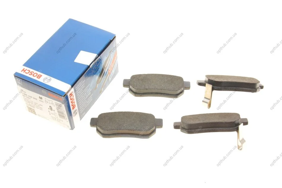 Колодки гальмівні (задні) Honda Civic V/VI 91-01/CRX II/Prelude III 87-92/Rover 93-05 UA63 BOSCH 0 986 495 256 (фото 1)