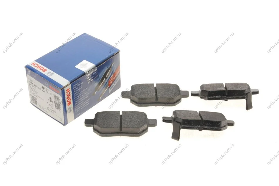 Колодки гальмівні (задні) Toyota Corolla/Auris 06-14/IQ/Urban Cruiser 09-15/Prius 12-/Yaris UA63 BOSCH 0 986 495 282 (фото 1)