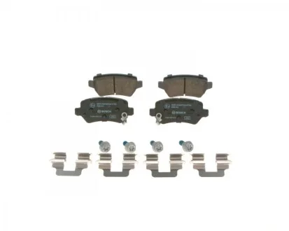 Колодки тормозные (задние) Opel Astra G/Combo 01-/Kia Cee'd 15- (к-кт с пластинами) UA63 BOSCH 0 986 495 319