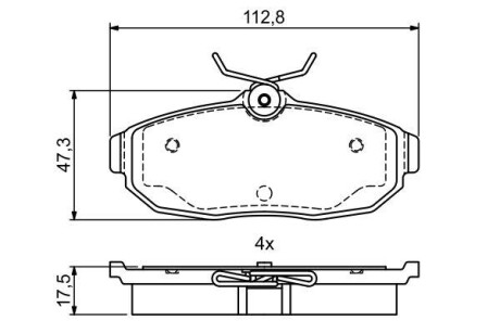 Колодки тормозные дисковые задние FORD MUSTANG 05-10 BOSCH 0986495401