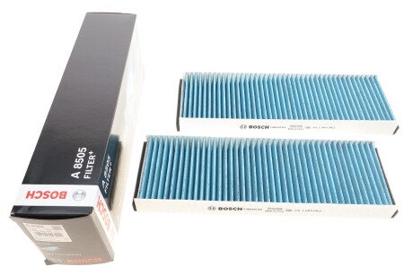 Фільтр салону Audi A6 2.0/2.7TDI 04- (вугільний/антиалергенний) (к-кт 2 шт.) UA63 BOSCH 0 986 628 505 (фото 1)