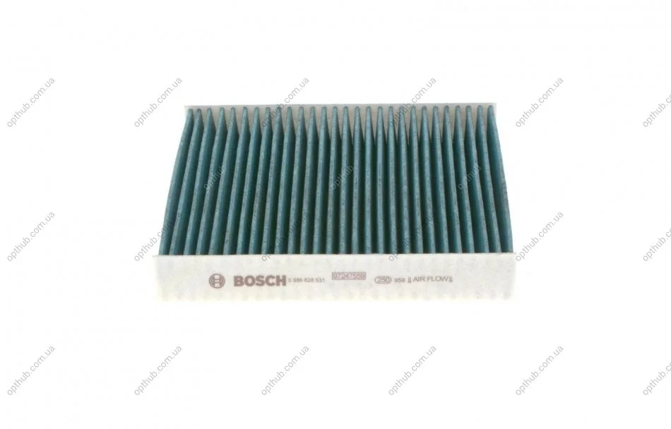 Фільтр салону Fiat Panda/500/500e 06- (вугільний/антиалергенний) UA63 BOSCH 0 986 628 531 (фото 1)