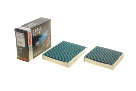 Фільтр салону Citroen C3/Peugeot 207/208 09- (вугільний/антибактеріальний) к-кт 2 шт. UA63 BOSCH 0 986 628 533 (фото 1)