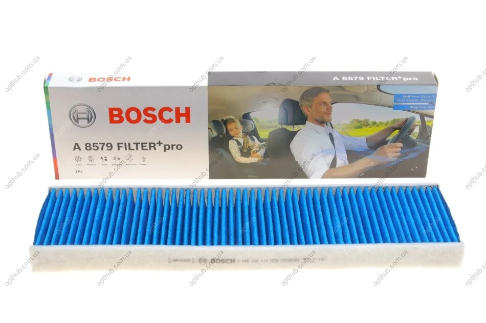 Фільтр салону Mini Cooper 06- (вугільний/антиалергенний/антибактеріальний) UA63 BOSCH 0 986 628 579 (фото 1)