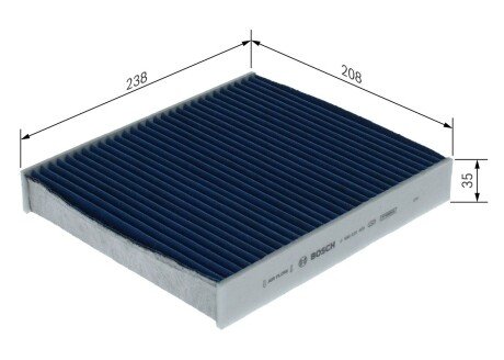 ФІЛЬТР САЛОНУ З АКТИВОВАНИМ ВУГІЛЛЯМ PRO 0 986 628 606 BOSCH 0986628606