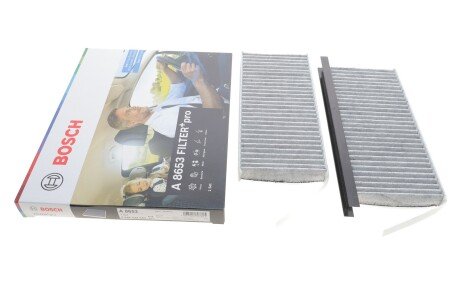 Фільтр салону Renault Kangoo 08-/ Master 10- (угольний) (к-кт 2шт) (opt-om) BOSCH 0 986 628 653
