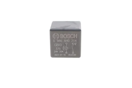 Реле (24V, 20A, з резистором подвійний конектор 87) BOSCH 0986AH0204