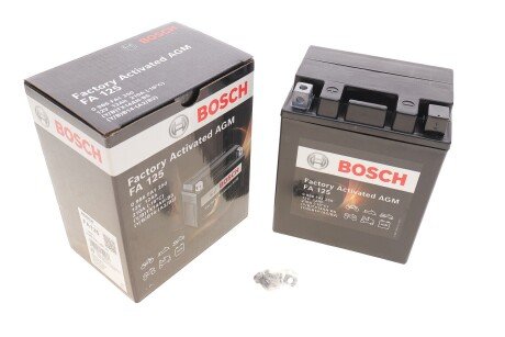 Акумуляторна батарея 12Ah/210A (133x164x90/+L/B0) (AGM) Factory Activated AGM (opt-om) BOSCH 0 986 FA1 250