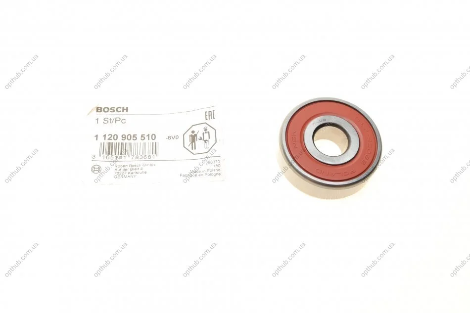 Шарикопідшипник генератору (вир-во Bosch) BOSCH 1 120 905 510 (фото 1)