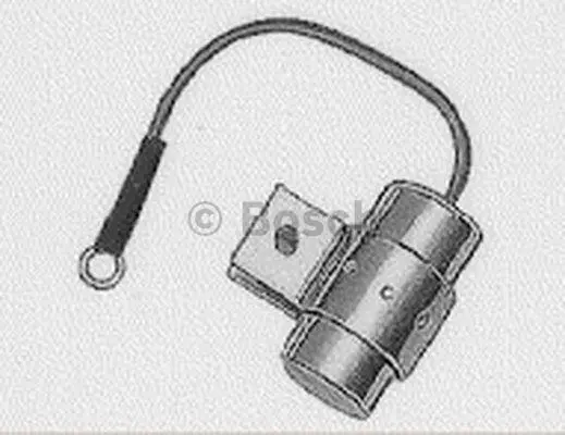 Конденсатор VOLVO 340-360 CITROEN C35, CX I DACIA 1210, 1310, NOVA FIAT 128, 131, 132, RITMO PEUGEOT 204, 304, 404, 504, 505, J7 RENAULT 10, 12, 12 TOROS, 12 VARIABLE, 15 0.8-2.0 10.62-07.04 BOSCH 1237330801 (фото 1)