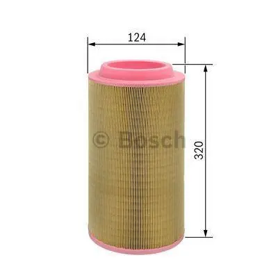 Фільтр повітряний (фільтр повітряний) AEBI TERRATRAC MASSEY FERGUSON 100, 20, 200, 2000, 300, 40, 400, 4000, 500, 5000, 6000 1004-4-V2003-TE BOSCH 1457433557 (фото 1)