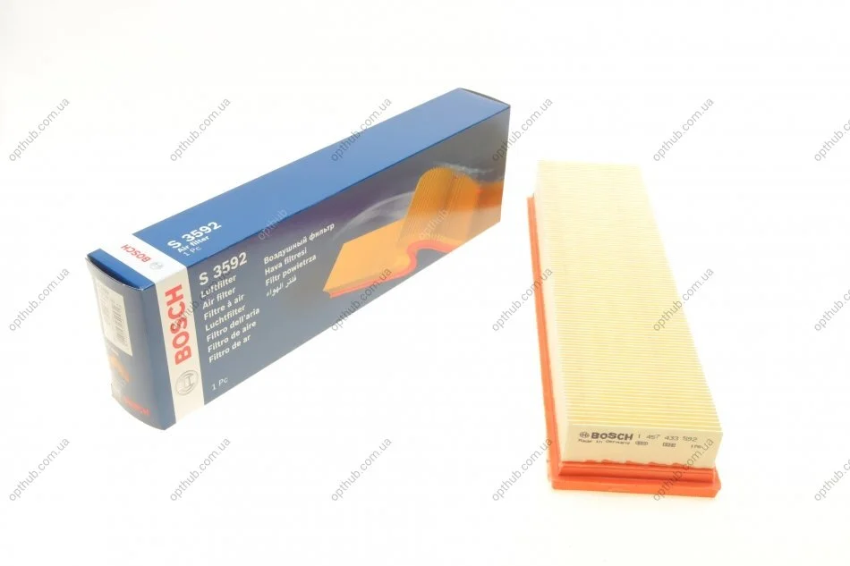 Фільтр повітряний Peugeot 206/307 1.4i 03- (opt-om) BOSCH 1 457 433 592 (фото 1)
