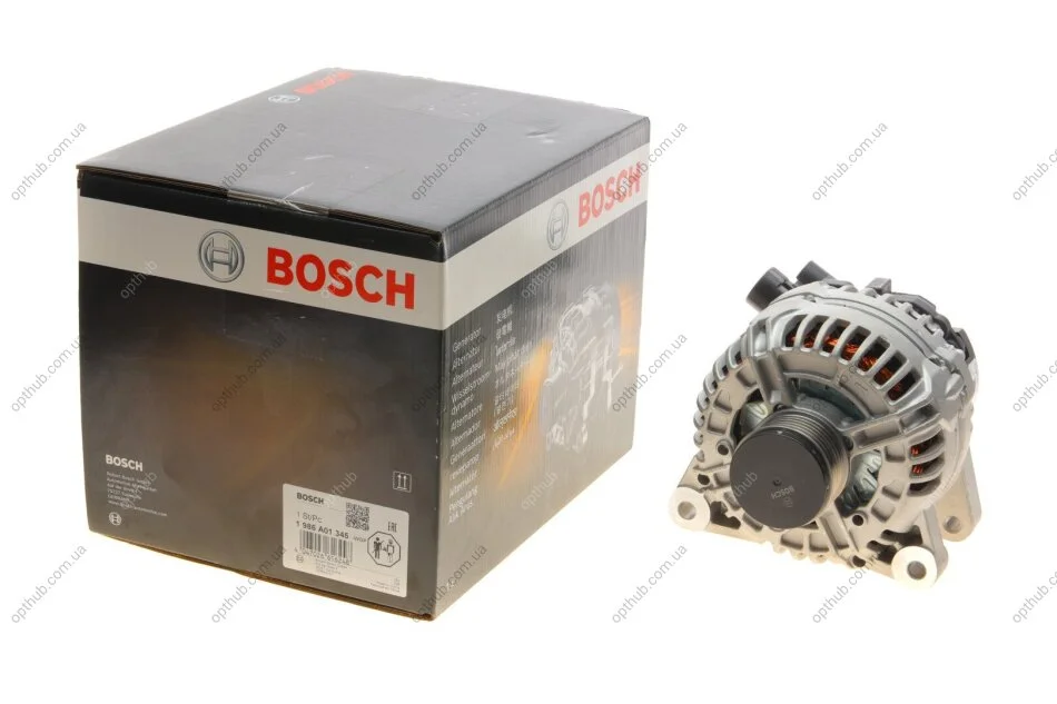 Генератор Citroen Jumpy/Jumper/Peugeot Expert/Boxer/206/307 2.0-2.2 HDI 01- 07 (14V/150A) UA63 BOSCH 1 986 A01 345 (фото 1)