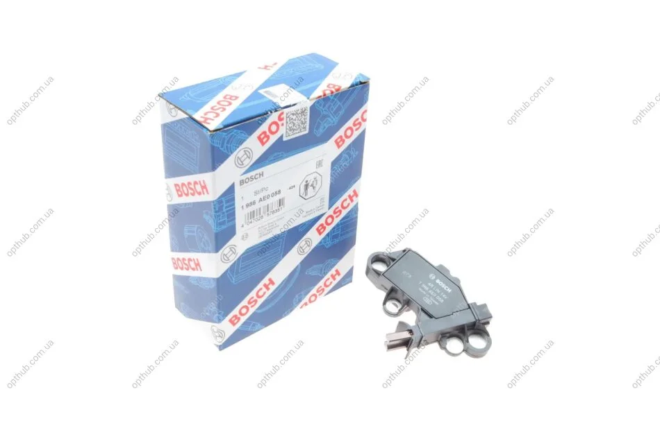 Регулятор напруги VOLVO S60 II, S80 II, V60 I, V70 III, XC60 I CITROEN JUMPER III FORD GALAXY II, GALAXY MK II, MONDEO IV, RANGER, S-MAX, TRANSIT, TRANSIT V363 2.0/2.2D/3.2D 04.06- BOSCH 1 986 AE0 058 (фото 1)