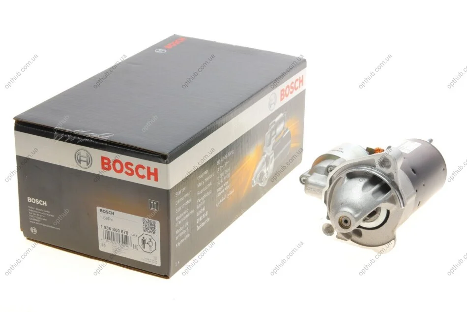 Стартер Audi A4/A6/Skoda Superb I/VW Passat 1.6-2.0 97-08 (12V/1.1kw) (z=9) UA63 BOSCH 1 986 S00 670 (фото 1)