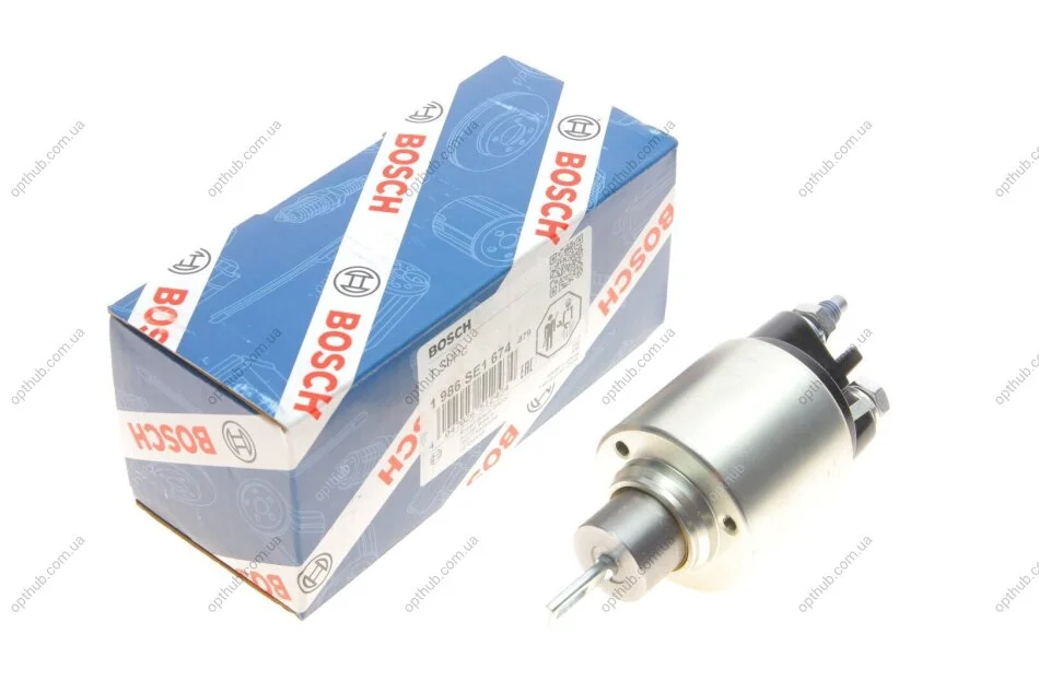 Соленоїд стартера (12В) CITROEN BERLINGO, BX, EVASION, JUMPER I, JUMPER II, JUMPY I, XANTIA, XM, XSARA, ZX FIAT DUCATO, ULYSSE LANCIA ZETA MASERATI BITURBO, BITURBO SPYDER 1.4-2.8D 07.85-12.11 BOSCH 1 986 SE1 674 (фото 1)