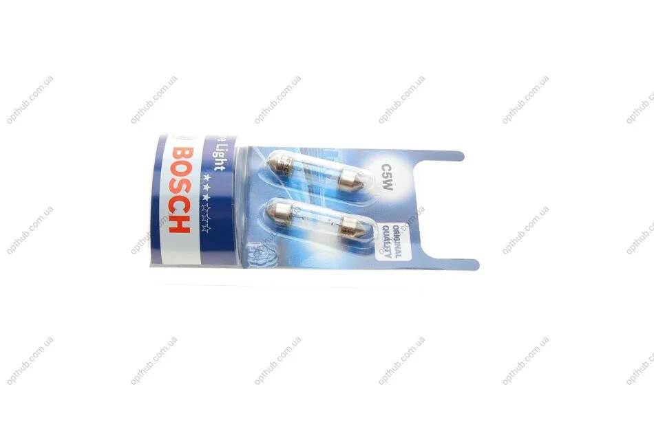 Автолампа C5W 12V 5W SV8.5-8 Pure Light (blister/К-кт 2 шт.) (opt-om) BOSCH 1 987 301 004 (фото 1)