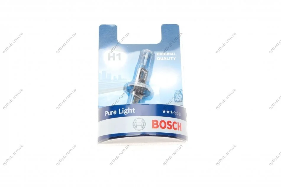 Автолампа H1 12V 55W P14.5s Pure Light (opt-om) BOSCH 1 987 301 005 (фото 1)