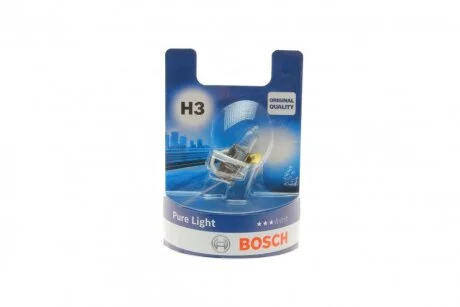 Автолампа H3 12V 55W PK22s Pure Light (BL) (opt-om) BOSCH 1 987 301 006
