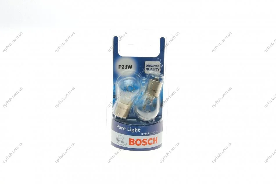 Лампа розжарювання P21W 12V 21W (блістер 2 шт.) (вир-во Bosch) BOSCH 1 987 301 017 (фото 1)